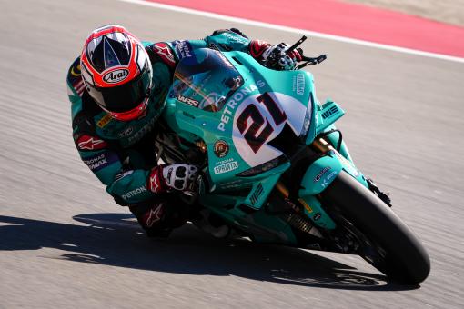 PETRONAS MIE Racing Honda improves its SBK race performance on Saturday at Aragón 